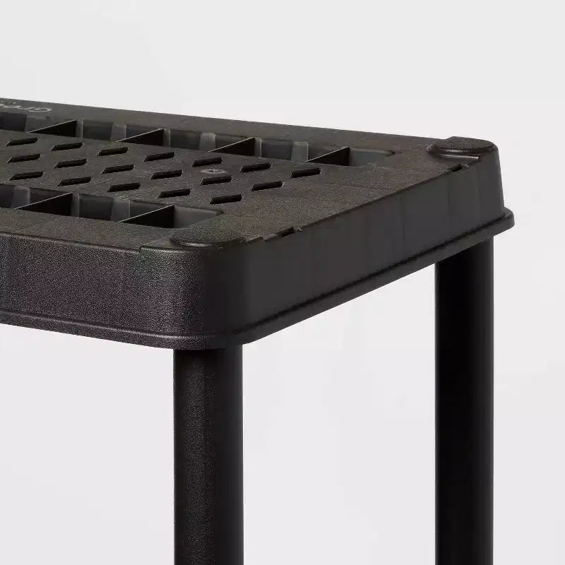Scaffale in plastica a 5 ripiani, nero ™: Scaffalatura multiuso, 5 ripiani aperti, capacità 150 lb, altezza 73,5"