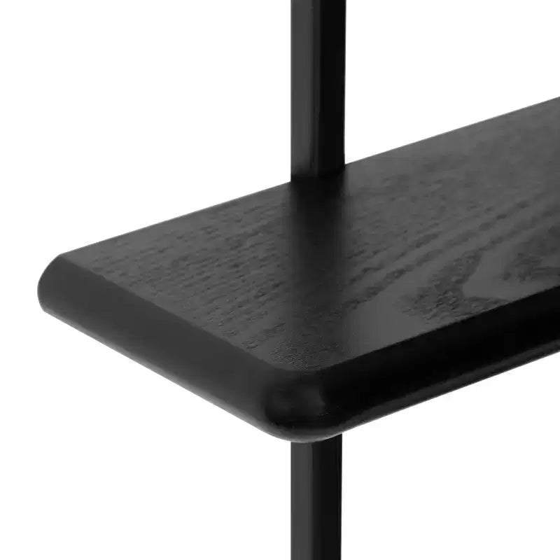 Kate & Laurel All Things Decor 18"x6"x30" Ramos Scaffale d'Accento Legno/Metallo Nero: Contenitore Moderno Galleggiante, Design a 3 Ripiani