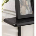 Kate & Laurel All Things Decor 18"x6"x30" Ramos Scaffale d'Accento Legno/Metallo Nero: Contenitore Moderno Galleggiante, Design a 3 Ripiani