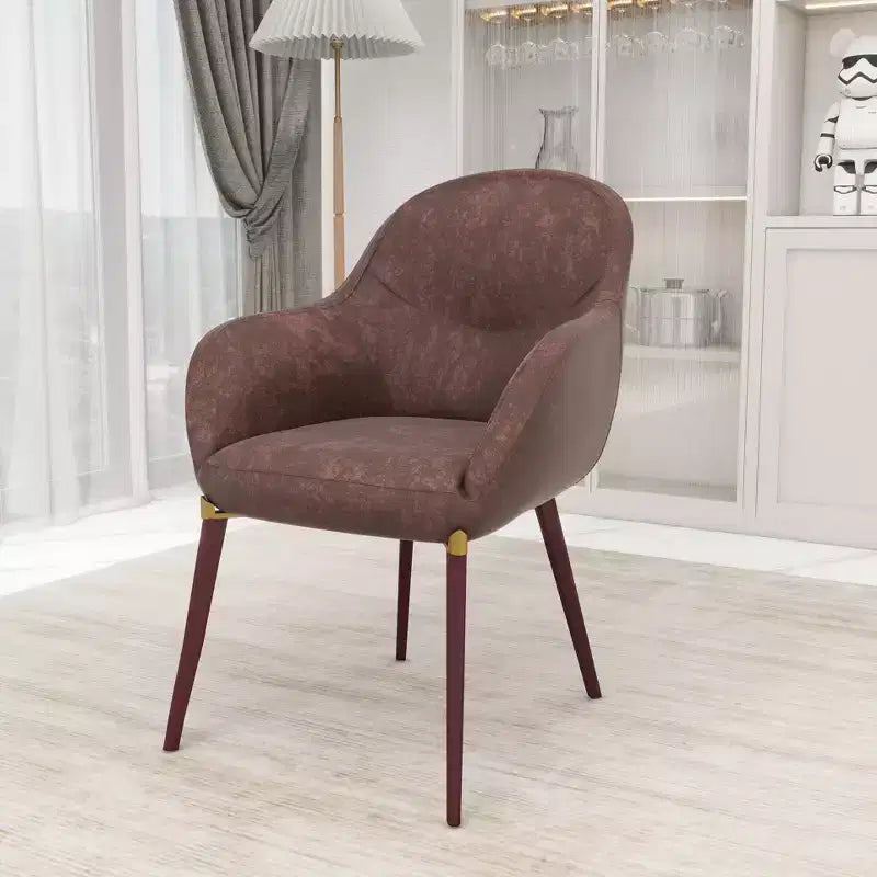 Sedie da pranzo Elias set da 2, seduta imbottita in pelle o velluto con gambe verniciate a polvere, per cucine moderne, sale da pranzo, sedute da caffè