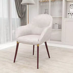 Sedie da pranzo Elias set da 2, seduta imbottita in pelle o velluto con gambe verniciate a polvere, per cucine moderne, sale da pranzo, sedute da caffè