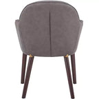 Sedie da pranzo Elias set da 2, seduta imbottita in pelle o velluto con gambe verniciate a polvere, per cucine moderne, sale da pranzo, sedute da caffè
