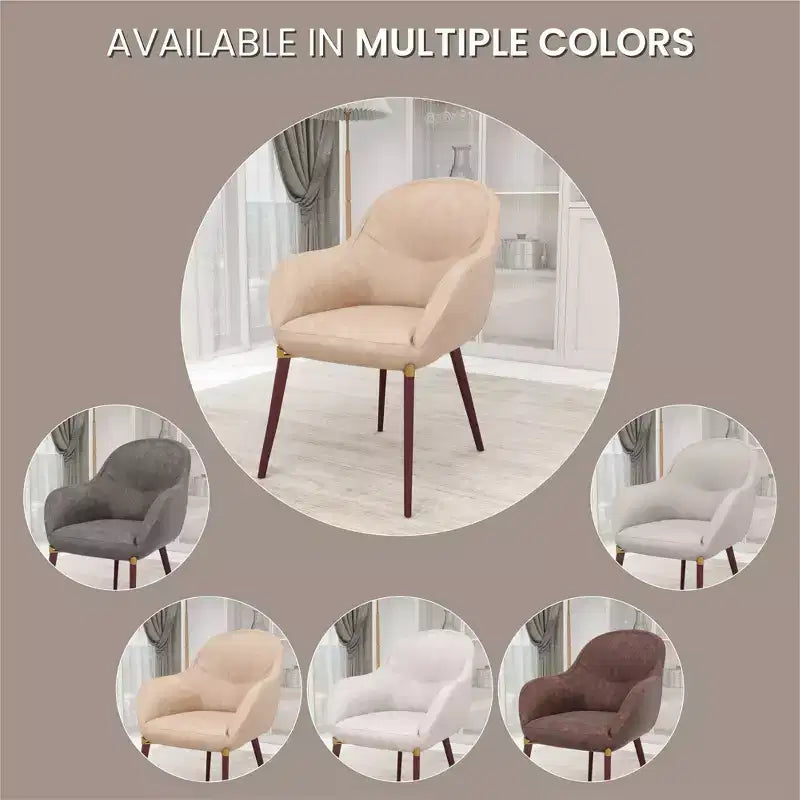 Sedie da pranzo Elias set da 2, seduta imbottita in pelle o velluto con gambe verniciate a polvere, per cucine moderne, sale da pranzo, sedute da caffè