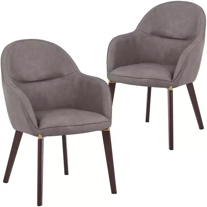 Sedie da pranzo Elias set da 2, seduta imbottita in pelle o velluto con gambe verniciate a polvere, per cucine moderne, sale da pranzo, sedute da caffè