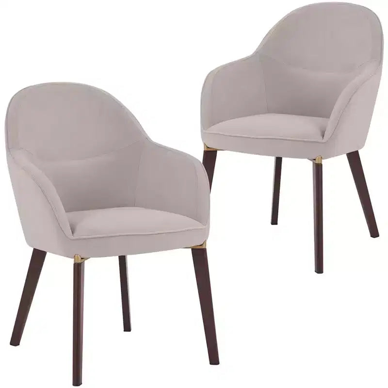 Sedie da pranzo Elias set da 2, seduta imbottita in pelle o velluto con gambe verniciate a polvere, per cucine moderne, sale da pranzo, sedute da caffè