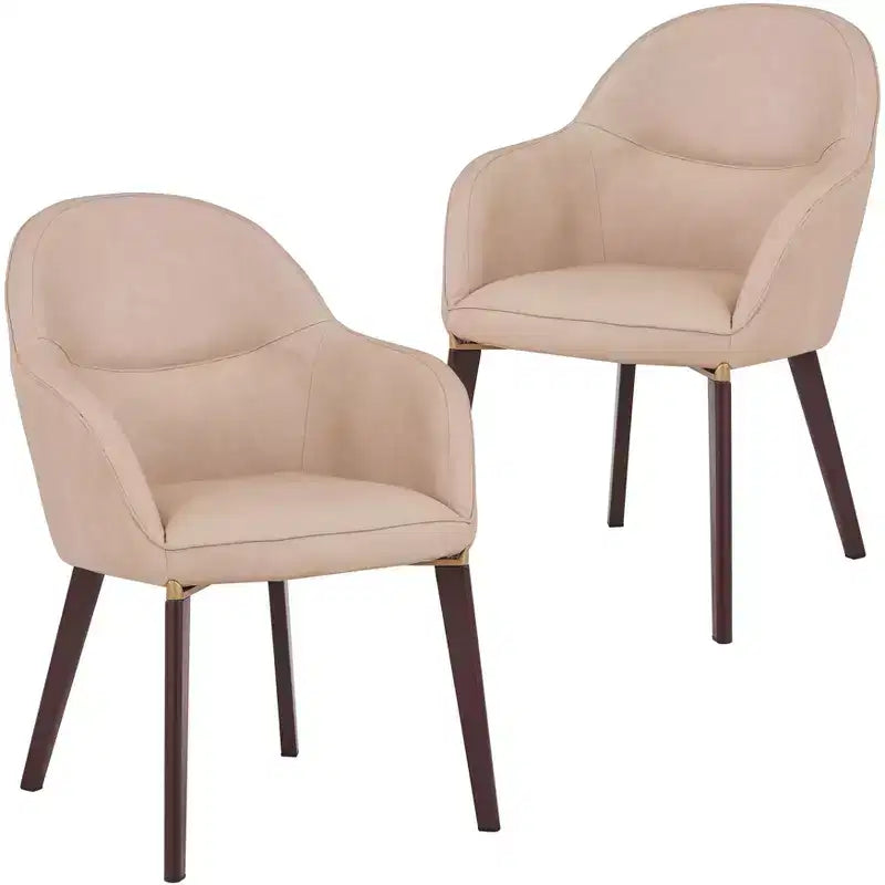 Sedie da pranzo Elias set da 2, seduta imbottita in pelle o velluto con gambe verniciate a polvere, per cucine moderne, sale da pranzo, sedute da caffè