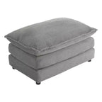 35.4 Pouf ottomano a doppio strato per soggiorno camera da letto grigio scuro