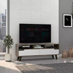 Mobile TV Tacoma per TV fino a 55" Noce scuro/Bianco
