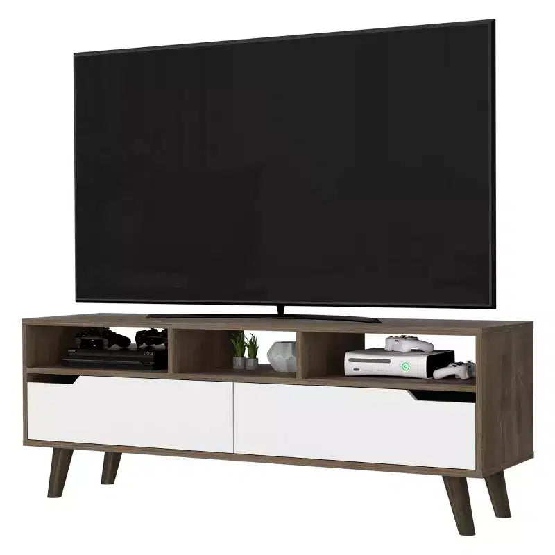 Mobile TV Tacoma per TV fino a 55" Noce scuro/Bianco