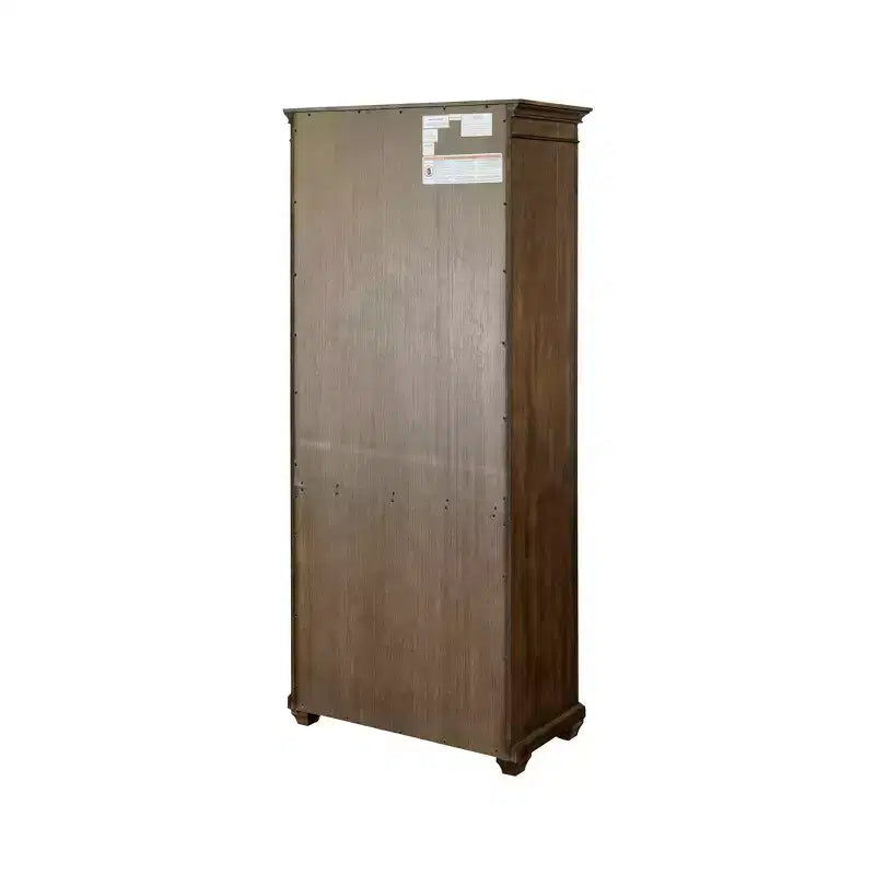 Libreria tradizionale Porter da 188 cm in legno con ante marrone