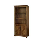 Libreria tradizionale Porter da 188 cm in legno con ante marrone