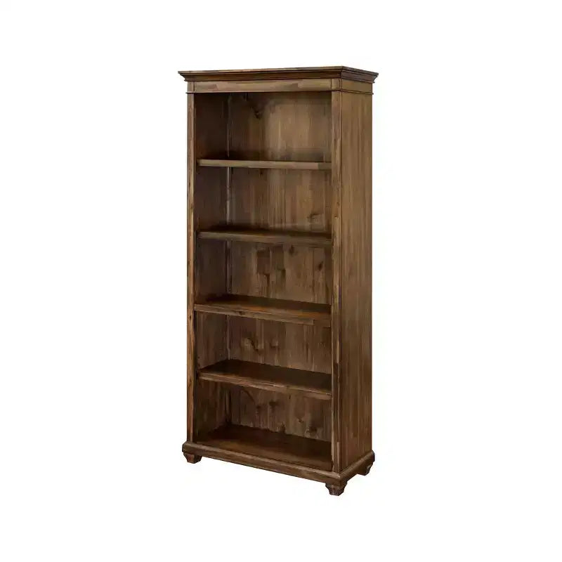 Libreria tradizionale Porter da 188 cm in legno con ante marrone