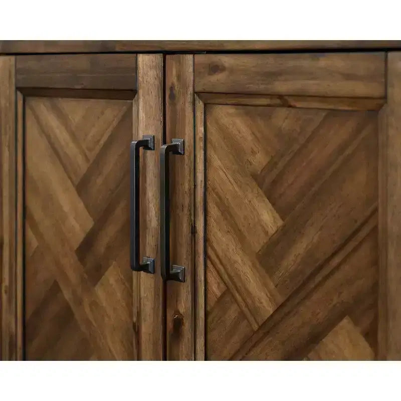 Libreria tradizionale Porter da 188 cm in legno con ante marrone