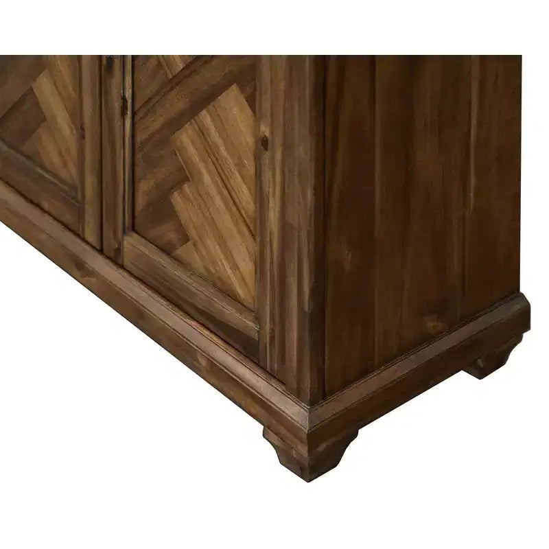 Libreria tradizionale Porter da 188 cm in legno con ante marrone