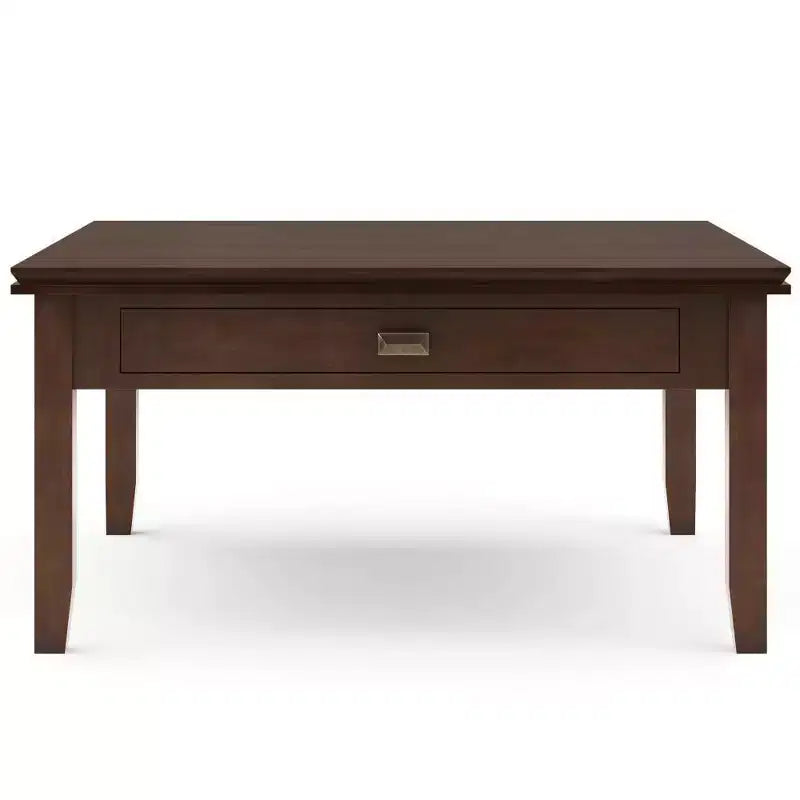 Stratford Square Tavolino da caffè Marrone Russet Composito di legno Transizionale, Cassetti portaoggetti, 36" Quadrato