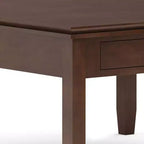 Stratford Square Tavolino da caffè Marrone Russet Composito di legno Transizionale, Cassetti portaoggetti, 36" Quadrato