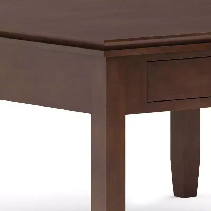 Stratford Square Tavolino da caffè Marrone Russet Composito di legno Transizionale, Cassetti portaoggetti, 36" Quadrato