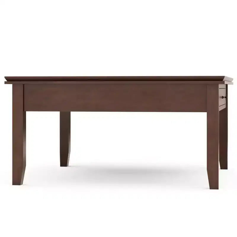 Stratford Square Tavolino da caffè Marrone Russet Composito di legno Transizionale, Cassetti portaoggetti, 36" Quadrato