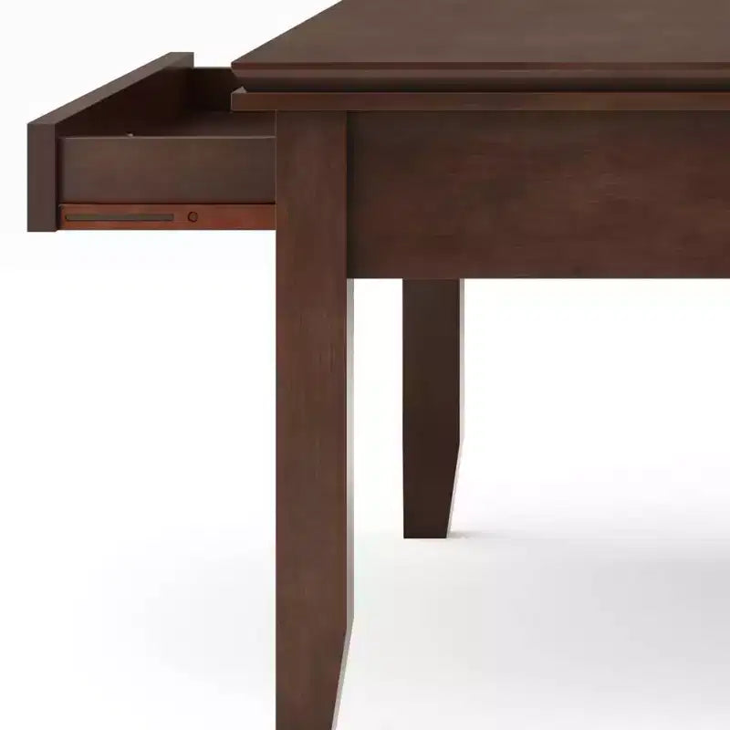 Stratford Square Tavolino da caffè Marrone Russet Composito di legno Transizionale, Cassetti portaoggetti, 36" Quadrato