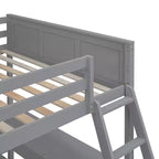 Letto a Castello in Legno Completo su Completo/Singolo su Completo con Scrivania e Scala