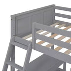 Letto a Castello in Legno Completo su Completo/Singolo su Completo con Scrivania e Scala