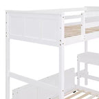 Letto a Castello in Legno Completo su Completo/Singolo su Completo con Scrivania e Scala