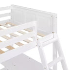 Letto a Castello in Legno Completo su Completo/Singolo su Completo con Scrivania e Scala