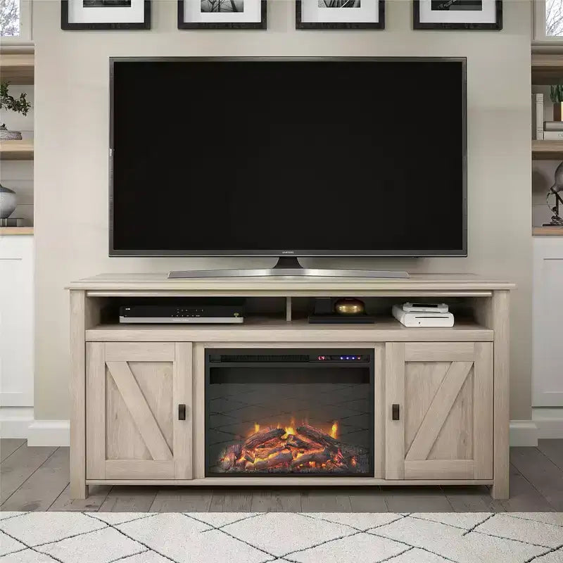 Mobile TV Farmington per caminetto elettrico per TV fino a 60 pollici