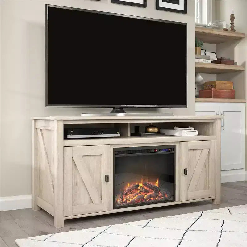 Mobile TV Farmington per caminetto elettrico per TV fino a 60 pollici