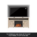 Mobile TV Farmington per caminetto elettrico per TV fino a 60 pollici