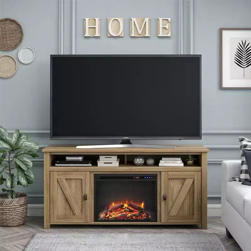 Mobile TV Farmington per caminetto elettrico per TV fino a 60 pollici