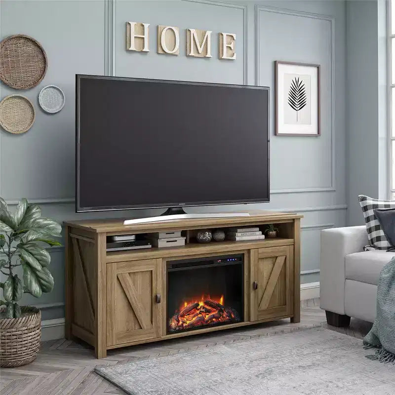 Mobile TV Farmington per caminetto elettrico per TV fino a 60 pollici