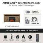 Mobile TV Farmington per caminetto elettrico per TV fino a 60 pollici