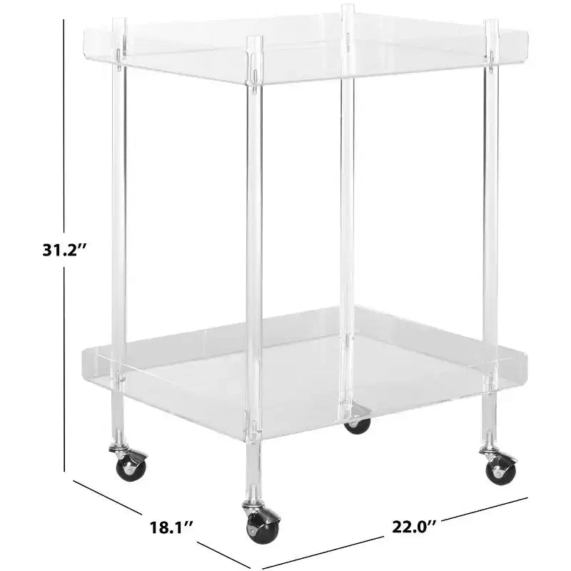 Carrello bar in acrilico trasparente Healy