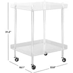 Carrello bar in acrilico trasparente Healy
